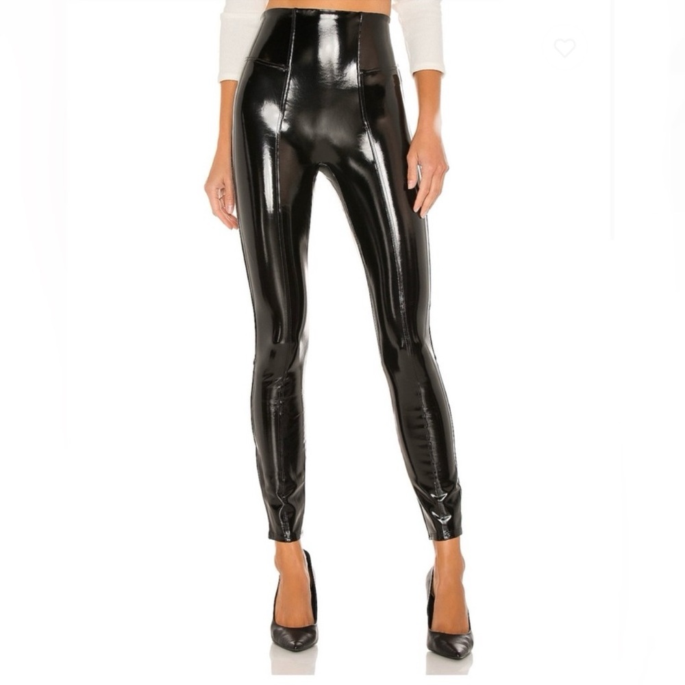 SPANX Shiny Faux Patent Leggings size XL Tall